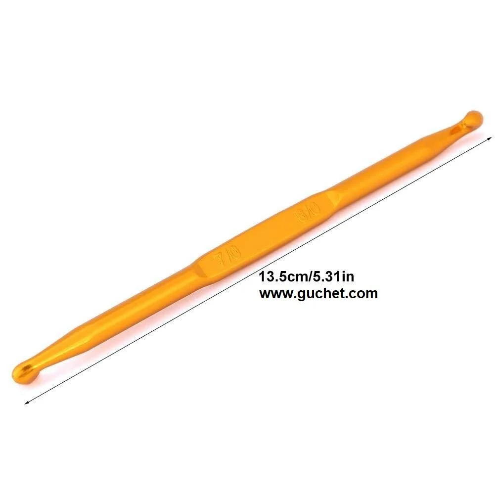 DOUBLE ENDED CROCHET HOOKS – METAL - 8 HOOK SET — GuChet.com